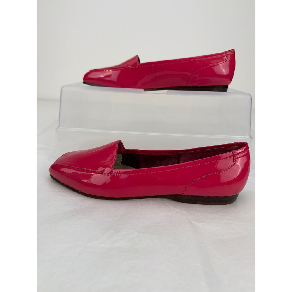 Enzo Angiolini Liberty Loafers Womens 6.5M Hot Pink Patent Leather Square Toe